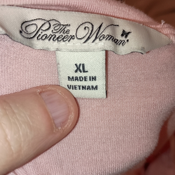 2/$30 Whimsy Ruffled Hem Floral Puff Sleeve PIONEER WOMAN Cottage Blouse(#1,107) - Picture 2 of 9